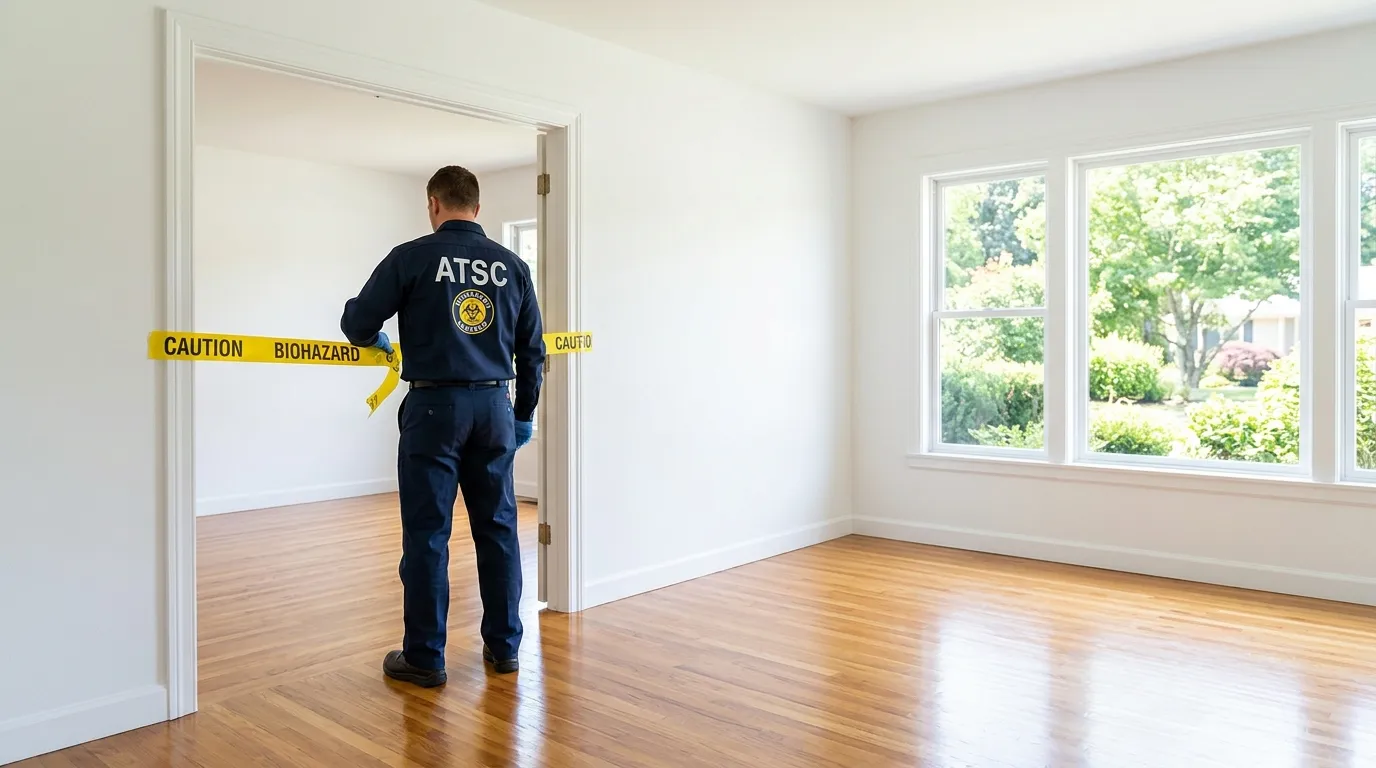 Certified biohazard cleanup crew performing Decomposition Cleanup in Yakima